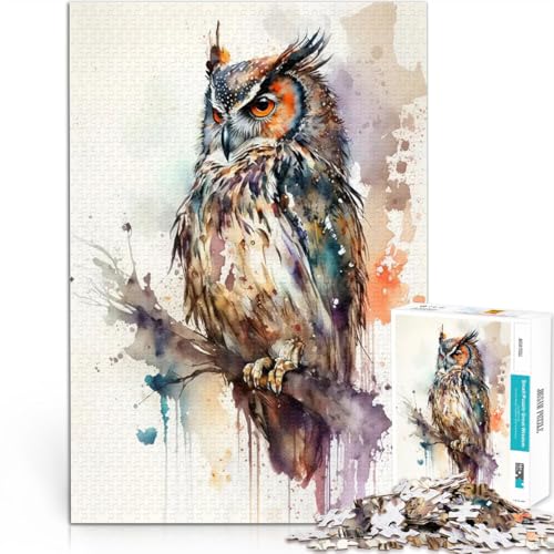 1000-teilige Puzzles für Erwachsene Vogel Eule Aquarell Geschenke zum Suchbegriff: Herausfordernde Spiele Tolles Geschenk für Spiele 50x70cm 1000-teilige Puzzles für Erwachsene Vogel Eule Aquarell Geschenke zum Suchbegriff: Herausfordernde Spiele Tolles Geschenk für Spiele 50x70cm von BKDNNUJR