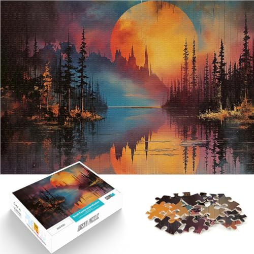 1000-teilige Puzzles für Erwachsene Wunderschöne Naturlandschaft Lustige Spiele Wanddekoration Einzigartige Geburtstags 26x38cm von BKDNNUJR
