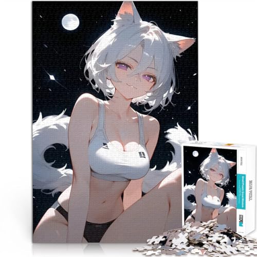 1000-teilige Puzzles für Teenager Anime-Mädchen mit Katzenohren DIY-Spielzeug Lustige Aktivitäten für zu Hause, Geburtstagsgeschenk, Reisegeschenk, 50x70cm 1000-teilige Puzzles für Teenager Anime-Mädchen mit Katzenohren DIY-Spielzeug Lustige Aktivitäten für zu Hause, Geburtstagsgeschenk, Reisegeschenk, 50x70cm von BKDNNUJR