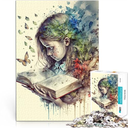 1000-teilige Puzzles für Teenager Aquarellbücher Trainieren Sie Ihr Gehirn und Ihre Hände Lernspiel für Geburtstag, Weihnachten 26x38cm von BKDNNUJR