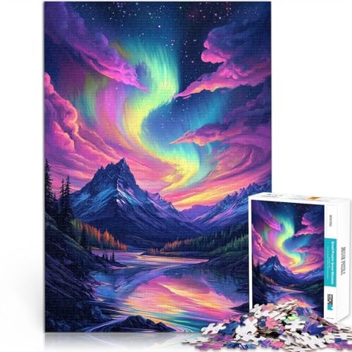 1000-teilige Puzzles für Teenager Aurora Borealis Berglandschaft Mustermontage Lustige Aktivitäten für zu Hause, Geburtstagsgeschenk, Reisegeschenk, 26x38cm 1000-teilige Puzzles für Teenager Aurora Borealis Berglandschaft Mustermontage Lustige Aktivitäten für zu Hause, Geburtstagsgeschenk, Reisegeschenk, 26x38cm von BKDNNUJR
