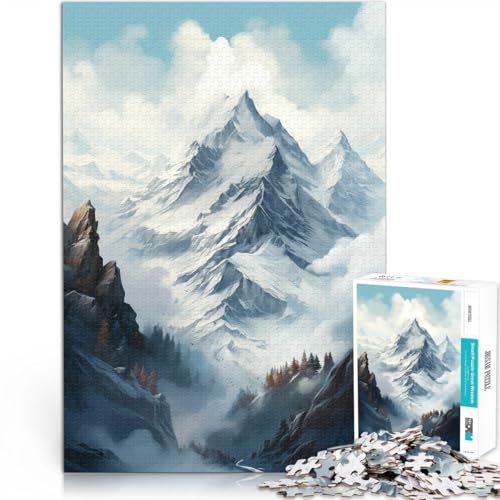 1000-teilige Puzzles für Teenager Berge Kunst Familienspiel zum Stressabbau, schwierige Herausforderung Geschenk zum Geburtstag 26x38cm 1000-teilige Puzzles für Teenager Berge Kunst Familienspiel zum Stressabbau, schwierige Herausforderung Geschenk zum Geburtstag 26x38cm von BKDNNUJR