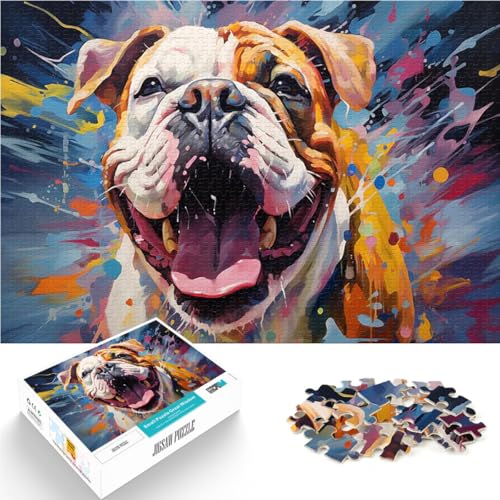 1000-teilige Puzzles für Teenager Bunte englische Bulldogge Stressabbau – Staycation – Zeit totschlagen Wohnkunstdekor 50x70cm 1000-teilige Puzzles für Teenager Bunte englische Bulldogge Stressabbau – Staycation – Zeit totschlagen Wohnkunstdekor 50x70cm von BKDNNUJR