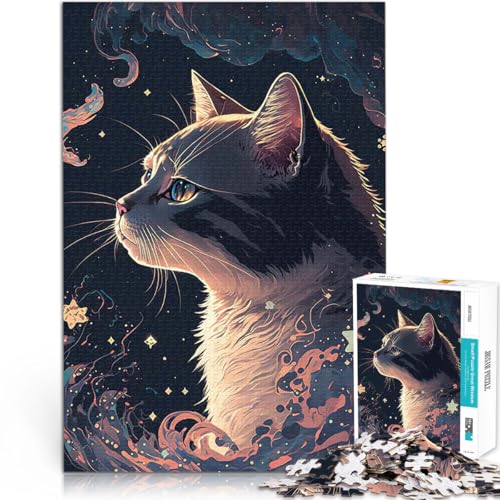 1000-teilige Puzzles für Teenager Katze in den Sternen Anspruchsvolles Spiel und Familienspaß Lernspiel für Geburtstag, Weihnachten 50x70cm 1000-teilige Puzzles für Teenager Katze in den Sternen Anspruchsvolles Spiel und Familienspaß Lernspiel für Geburtstag, Weihnachten 50x70cm von BKDNNUJR