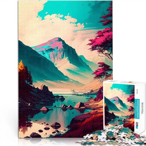 1000-teilige Puzzles für Teenager Kirschblüte Japan lustige Spiele für die ganze Familie Einzigartige Geburtstags- und Geschenkideen 26x38cm von BKDNNUJR