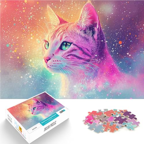 1000-teilige Puzzles für Teenager Kosmisches Katzenporträt Dekomprimierendes intellektuelles Lernspielzeug Heimdekoration Spielzeug 50x70cm 1000-teilige Puzzles für Teenager Kosmisches Katzenporträt Dekomprimierendes intellektuelles Lernspielzeug Heimdekoration Spielzeug 50x70cm von BKDNNUJR