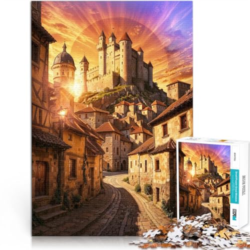 1000-teilige Puzzles für Teenager Mittelalterliches Wunder Spielzeug-Intellektuelles Spiel Geeignet für die Schreibtischdekoration 26x38cm von BKDNNUJR