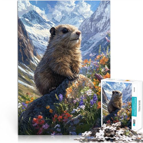 1000-teilige Puzzles für Teenager Murmeltier auf Einer Bergwiese Intellektuelles Spiel mit passendem Poster und Quizblatt 50x70cm 1000-teilige Puzzles für Teenager Murmeltier auf Einer Bergwiese Intellektuelles Spiel mit passendem Poster und Quizblatt 50x70cm von BKDNNUJR