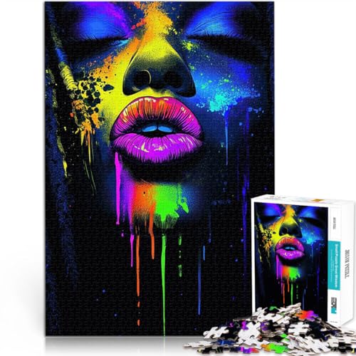 1000-teilige Puzzles für Teenager Neonlippen Gehirnintelligenz-Herausforderung süchtig machendes Spielzeug tolles Geschenk 50x70cm 1000-teilige Puzzles für Teenager Neonlippen Gehirnintelligenz-Herausforderung süchtig machendes Spielzeug tolles Geschenk 50x70cm von BKDNNUJR