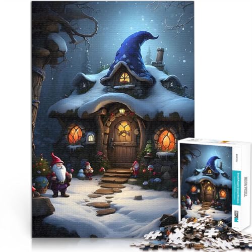 1000-teilige Puzzles für Teenager Pilzhaus-Fantasie Lernspiel-Herausforderungsspielzeug Einzigartige Geburtstags- und Geschenkideen 26x38cm von BKDNNUJR