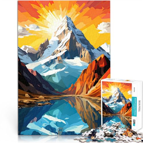 1000-teilige Puzzles für Teenager Popart Berge Gehirnintelligenz-Herausforderung süchtig machendes Spielzeug Wohnkunstdekor 26x38cm 1000-teilige Puzzles für Teenager Popart Berge Gehirnintelligenz-Herausforderung süchtig machendes Spielzeug Wohnkunstdekor 26x38cm von BKDNNUJR