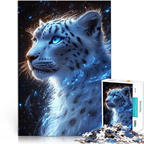 1000-teilige Puzzles für Teenager Schneeleopard mit blauem Leuchten Denkspiel Jedes Stück ist einzigartig – Anspruchsvolles Familienspiel 50x70cm 1000-teilige Puzzles für Teenager Schneeleopard mit blauem Leuchten Denkspiel Jedes Stück ist einzigartig – Anspruchsvolles Familienspiel 50x70cm von BKDNNUJR