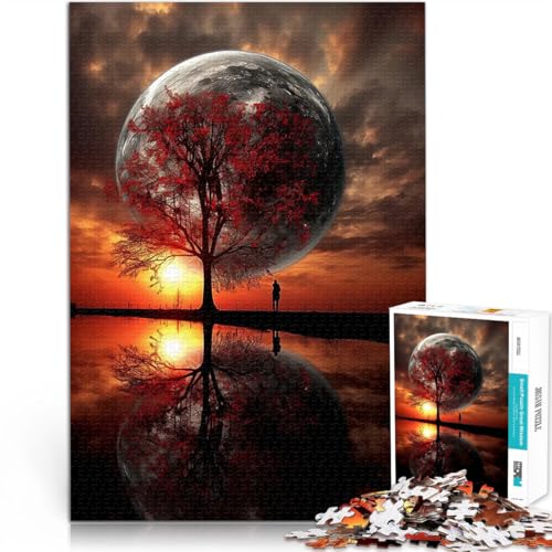 1000-teilige Puzzles für Teenager Silhouettenbaum und Riesenmond Denkspiel denn eignet ganze Familie 50x70cm 1000-teilige Puzzles für Teenager Silhouettenbaum und Riesenmond Denkspiel denn eignet ganze Familie 50x70cm von BKDNNUJR