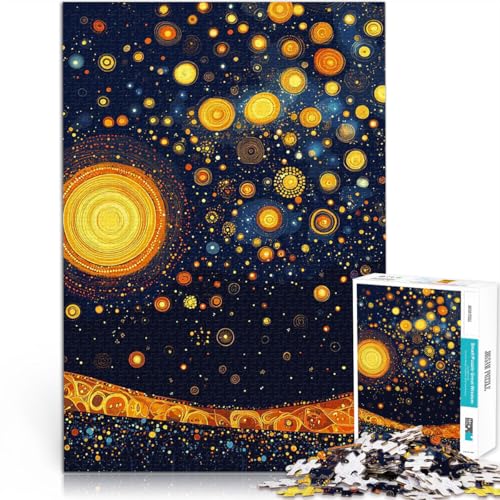 1000-teilige Puzzles für Teenager Sternenklare Sterne in der Nacht Für Familienspaß mit vollständig ineinander greifenden, zufällig geformten Teilen 26x38cm von BKDNNUJR