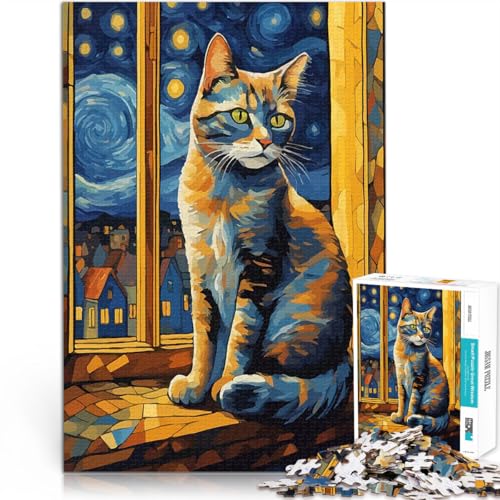 1000-teilige Puzzles für Teenager Sternennachtkatze Spielzeug Lernspiele Stressabbau denn eignet ganze Familie 50x70cm 1000-teilige Puzzles für Teenager Sternennachtkatze Spielzeug Lernspiele Stressabbau denn eignet ganze Familie 50x70cm von BKDNNUJR