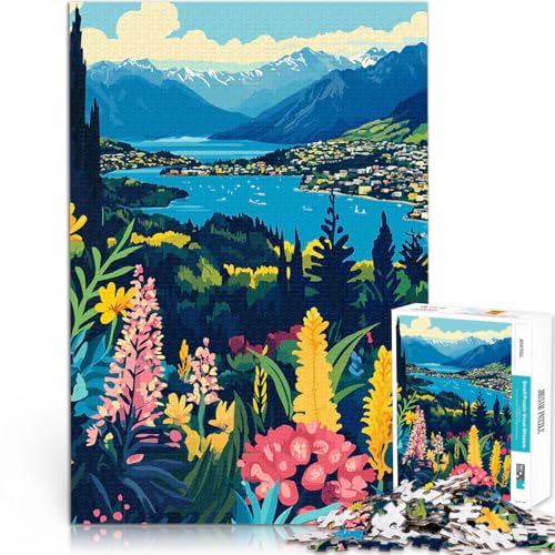 1000-teilige Puzzles für Teenager Wunderschöne minimalistische Kunst aus Neuseeland DIY-Spielzeug Heimdekoration Spielzeug 26x38cm von BKDNNUJR