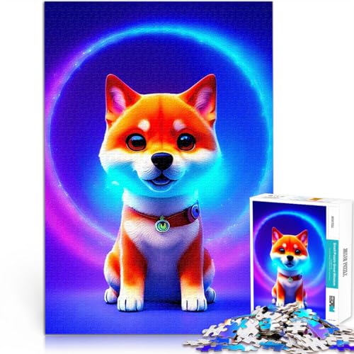 1000-teilige Puzzles für Teenager süßer Hund Familienspiel zum Stressabbau, schwierige Herausforderung Lustiges Geschenk 50x70cm von BKDNNUJR