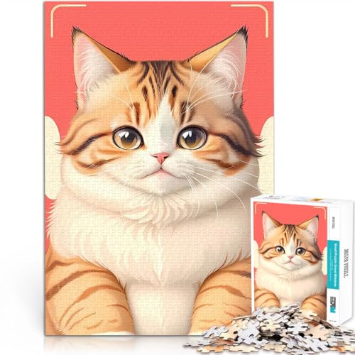 1000-teilige Puzzles für Teenager süßer Katzen-Minimalismus-Stil Denkspiel mit vollständig ineinander greifenden, zufällig geformten Teilen 50x70cm 1000-teilige Puzzles für Teenager süßer Katzen-Minimalismus-Stil Denkspiel mit vollständig ineinander greifenden, zufällig geformten Teilen 50x70cm von BKDNNUJR