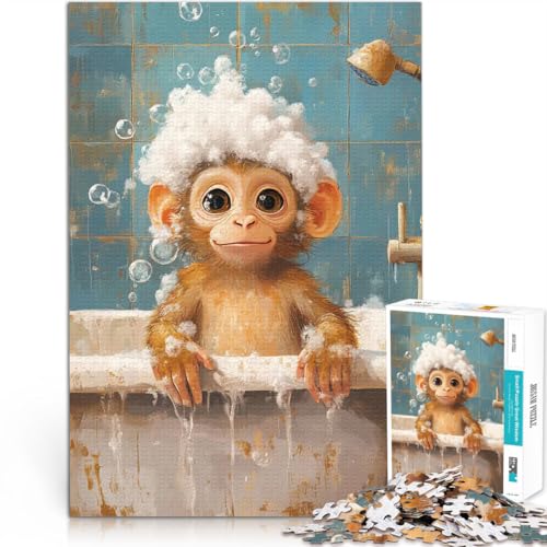 1000-teiliges Puzzle für Erwachsene Affenbadezeit Pädagogisches Spielzeug zum Stressabbau Lernspiel für Geburtstag, Weihnachten 26x38cm 1000-teiliges Puzzle für Erwachsene Affenbadezeit Pädagogisches Spielzeug zum Stressabbau Lernspiel für Geburtstag, Weihnachten 26x38cm von BKDNNUJR