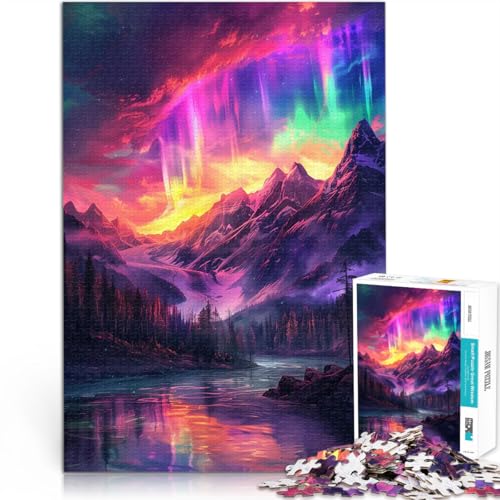 1000-teiliges Puzzle für Erwachsene Aurora Borealis-Berge Spielspielzeug Einzigartige Geburtstags- und Geschenkideen 26x38cm 1000-teiliges Puzzle für Erwachsene Aurora Borealis-Berge Spielspielzeug Einzigartige Geburtstags- und Geschenkideen 26x38cm von BKDNNUJR