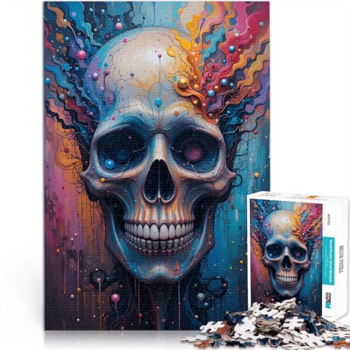 1000-teiliges Puzzle für Erwachsene Bunte Totenkopfkunst Geschenke zum Suchbegriff: Herausfordernde Spiele Tolles Geschenk für Spiele 26x38cm 1000-teiliges Puzzle für Erwachsene Bunte Totenkopfkunst Geschenke zum Suchbegriff: Herausfordernde Spiele Tolles Geschenk für Spiele 26x38cm von BKDNNUJR