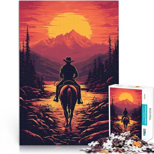 1000-teiliges Puzzle für Erwachsene Cowboy-Ausritt bei Sonnenuntergang Intellektuelles Spiel Wunschliste mit dem Weihnachtsmann 50x70cm 1000-teiliges Puzzle für Erwachsene Cowboy-Ausritt bei Sonnenuntergang Intellektuelles Spiel Wunschliste mit dem Weihnachtsmann 50x70cm von BKDNNUJR