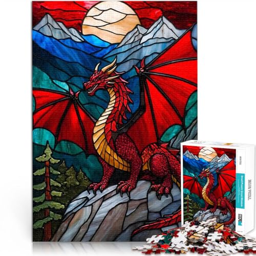 1000-teiliges Puzzle für Erwachsene Drache aus Buntglas Spielzeug Lernspiele Stressabbau Die Liebe zwischen Paaren stärken 50x70cm 1000-teiliges Puzzle für Erwachsene Drache aus Buntglas Spielzeug Lernspiele Stressabbau Die Liebe zwischen Paaren stärken 50x70cm von BKDNNUJR