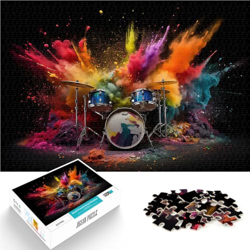 1000-teiliges Puzzle für Erwachsene Explodierendes Schlagzeug für Lernspiel-Herausforderungsspielzeug Für Paare geeignet 26x38cm von BKDNNUJR