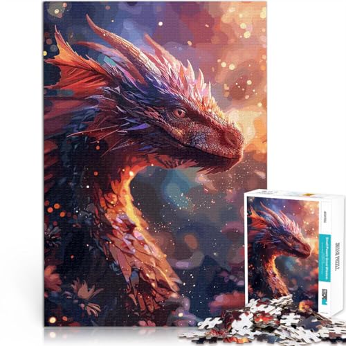 1000-teiliges Puzzle für Erwachsene Fantasie Wolken Drache Anspruchsvolles Spiel und Familienspaß Heimdekoration Spielzeug 50x70cm von BKDNNUJR
