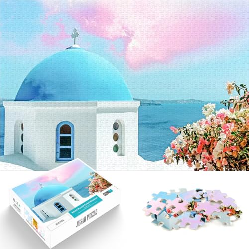1000-teiliges Puzzle für Erwachsene Griechische Aufklärung Dekomprimierendes intellektuelles Lernspielzeug Heimdekoration 26x38cm von BKDNNUJR
