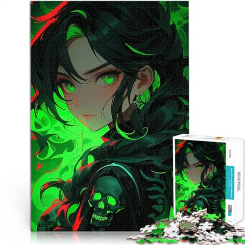 1000-teiliges Puzzle für Erwachsene Grünäugiges Anime-Mädchen Spielspielzeug Wichtelgeschenke 26x38cm 1000-teiliges Puzzle für Erwachsene Grünäugiges Anime-Mädchen Spielspielzeug Wichtelgeschenke 26x38cm von BKDNNUJR