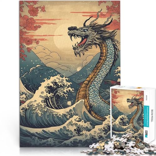 1000-teiliges Puzzle für Erwachsene Japanischer Seedrache lustige Spiele für die ganze Familie Lernspiel für Geburtstag, Weihnachten 50x70cm 1000-teiliges Puzzle für Erwachsene Japanischer Seedrache lustige Spiele für die ganze Familie Lernspiel für Geburtstag, Weihnachten 50x70cm von BKDNNUJR