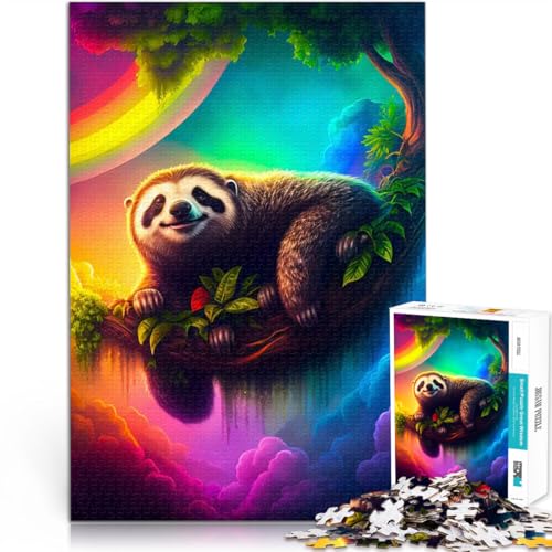 1000-teiliges Puzzle für Erwachsene Lächelndes Faultier im Regenbogenhimmel Quizspiel denn eignet ganze Familie 50x70cm 1000-teiliges Puzzle für Erwachsene Lächelndes Faultier im Regenbogenhimmel Quizspiel denn eignet ganze Familie 50x70cm von BKDNNUJR