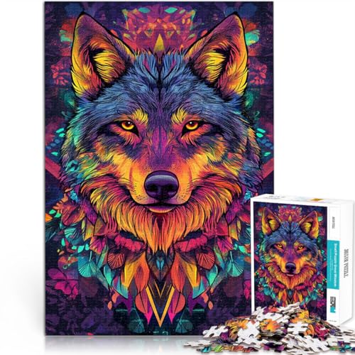 1000-teiliges Puzzle für Erwachsene Neon Wolf Familienspiel zum Stressabbau, schwierige Herausforderung Eltern-Kind-Interaktion 50x70cm 1000-teiliges Puzzle für Erwachsene Neon Wolf Familienspiel zum Stressabbau, schwierige Herausforderung Eltern-Kind-Interaktion 50x70cm von BKDNNUJR