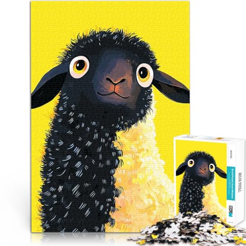 1000-teiliges Puzzle für Erwachsene Niedliche Schwarze Schafillustration Spiele Spielzeug Geschenk Geburtstagsgeschenke 26x38cm 1000-teiliges Puzzle für Erwachsene Niedliche Schwarze Schafillustration Spiele Spielzeug Geschenk Geburtstagsgeschenke 26x38cm von BKDNNUJR