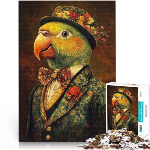 1000-teiliges Puzzle für Erwachsene Papagei im Anzug Geschenke zum Suchbegriff: Herausfordernde Spiele Lustiges Geschenk 26x38cm 1000-teiliges Puzzle für Erwachsene Papagei im Anzug Geschenke zum Suchbegriff: Herausfordernde Spiele Lustiges Geschenk 26x38cm von BKDNNUJR