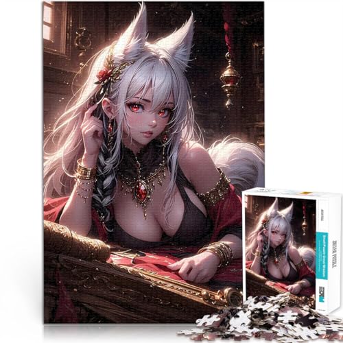 1000-teiliges Puzzle für Erwachsene Verführung durch den Fuchsgeist Herausforderndes Spiel Geeignet für die Schreibtischdekoration 50x70cm von BKDNNUJR