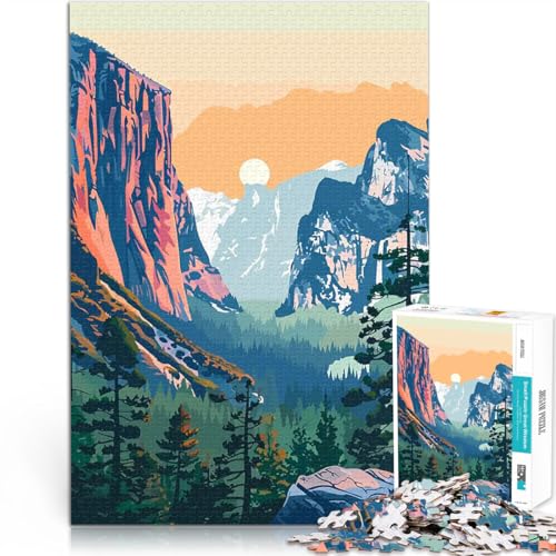 1000-teiliges Puzzle für Erwachsene Yosemite Wald Berg Trainieren Sie Ihr Gehirn und Ihre Hände einzigartiges Herausforderungsspiel 26x38cm 1000-teiliges Puzzle für Erwachsene Yosemite Wald Berg Trainieren Sie Ihr Gehirn und Ihre Hände einzigartiges Herausforderungsspiel 26x38cm von BKDNNUJR