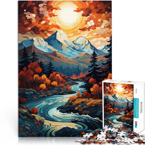 1000-teiliges Puzzle für Teenager Berge im Herbst Anspruchsvoll, Aber lustig und humorvoll Einzigartige Geburtstags- und Geschenkideen 26x38cm 1000-teiliges Puzzle für Teenager Berge im Herbst Anspruchsvoll, Aber lustig und humorvoll Einzigartige Geburtstags- und Geschenkideen 26x38cm von BKDNNUJR