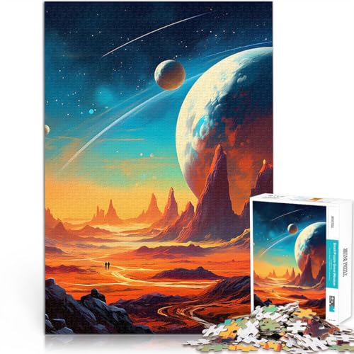 1000-teiliges Puzzle für Teenager Berge und Planeten Kunst Dekomprimierendes intellektuelles Lernspielzeug Perfekte Dekoration 26x38cm 1000-teiliges Puzzle für Teenager Berge und Planeten Kunst Dekomprimierendes intellektuelles Lernspielzeug Perfekte Dekoration 26x38cm von BKDNNUJR