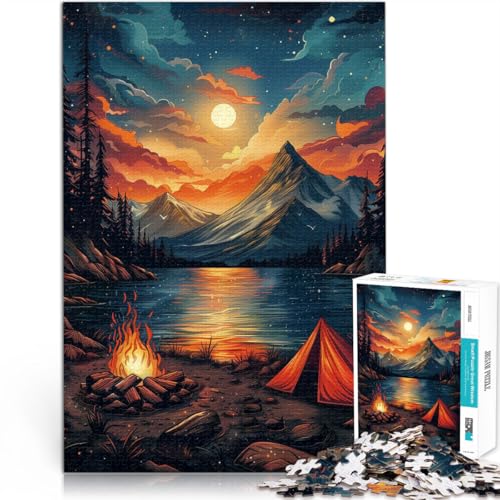 1000-teiliges Puzzle für Teenager Camping am Lagerfeuer in den Bergen Für Familienspaß Einzigartige Geburtstags- und Geschenkideen 26x38cm 1000-teiliges Puzzle für Teenager Camping am Lagerfeuer in den Bergen Für Familienspaß Einzigartige Geburtstags- und Geschenkideen 26x38cm von BKDNNUJR