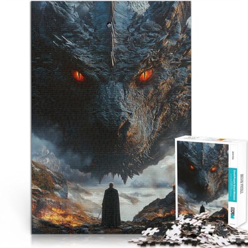 1000-teiliges Puzzle für Teenager Der Drache Gehirnintelligenz-Herausforderung süchtig machendes Spielzeug Heimdekoration Spielzeug 50x70cm 1000-teiliges Puzzle für Teenager Der Drache Gehirnintelligenz-Herausforderung süchtig machendes Spielzeug Heimdekoration Spielzeug 50x70cm von BKDNNUJR