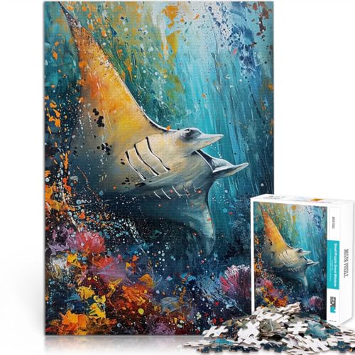 1000-teiliges Puzzle für Teenager Der majestätische Manta für Lernspiel-Herausforderungsspielzeug Kunstwerk Geschenk 50x70cm 1000-teiliges Puzzle für Teenager Der majestätische Manta für Lernspiel-Herausforderungsspielzeug Kunstwerk Geschenk 50x70cm von BKDNNUJR