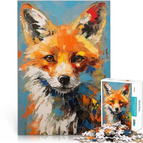 1000-teiliges Puzzle für Teenager Fuchs-Porträtgemälde Spielspielzeug Tolle Geschenke und Spielzeuge 50x70cm 1000-teiliges Puzzle für Teenager Fuchs-Porträtgemälde Spielspielzeug Tolle Geschenke und Spielzeuge 50x70cm von BKDNNUJR