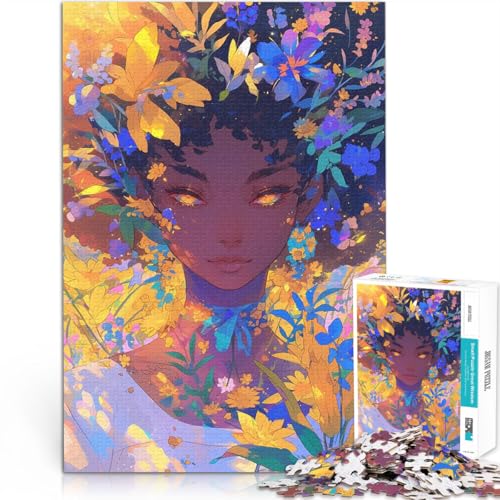 1000-teiliges Puzzle für Teenager Hübsches Anime-Mädchen mit Blumen Stressabbau-Spielzeug Tolle Geschenke und Spielzeuge 50x70cm 1000-teiliges Puzzle für Teenager Hübsches Anime-Mädchen mit Blumen Stressabbau-Spielzeug Tolle Geschenke und Spielzeuge 50x70cm von BKDNNUJR