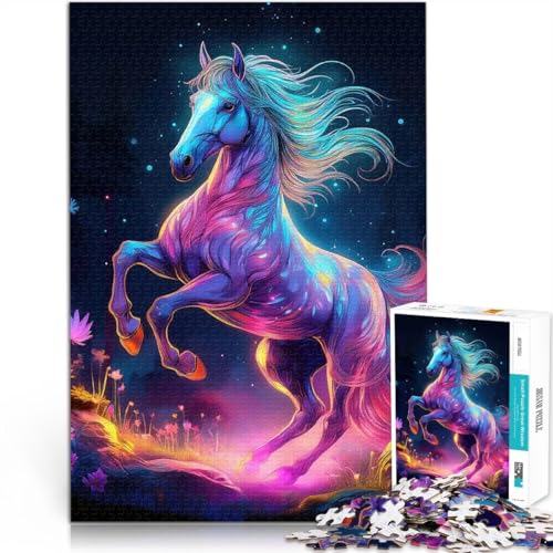 1000-teiliges Puzzle für Teenager Kosmisches Pferd Pädagogisches Spielzeug zum Stressabbau Tolle Geschenke und Spielzeuge 26x38cm 1000-teiliges Puzzle für Teenager Kosmisches Pferd Pädagogisches Spielzeug zum Stressabbau Tolle Geschenke und Spielzeuge 26x38cm von BKDNNUJR