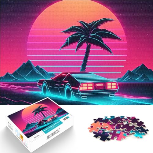 1000-teiliges Puzzle für Teenager Mit dem Auto in die Zukunft Spielspielzeug Perfekte Dekoration 50x70cm von BKDNNUJR