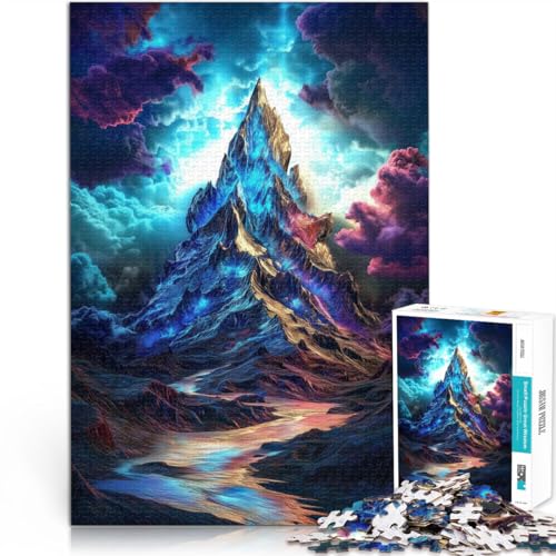 1000-teiliges Puzzle für Teenager Mystischer Berggipfel lustige Spiele für die ganze Familie Lernspiel für Geburtstag, Weihnachten 26x38cm von BKDNNUJR