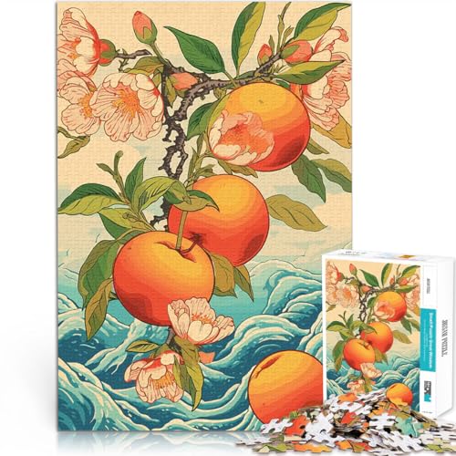 1000-teiliges Puzzle für Teenager Obst Japanisch Vintage Trainieren Sie Ihr Gehirn und Ihre Hände Geburtstagsgeschenke 26x38cm von BKDNNUJR