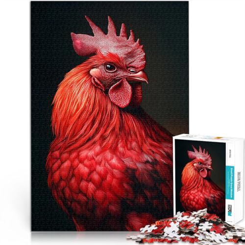 1000-teiliges Puzzle für Teenager Porträt eines roten Hahns Anspruchsvolles Spiel und Familienspaß Lustiges Geschenk 50x70cm 1000-teiliges Puzzle für Teenager Porträt eines roten Hahns Anspruchsvolles Spiel und Familienspaß Lustiges Geschenk 50x70cm von BKDNNUJR